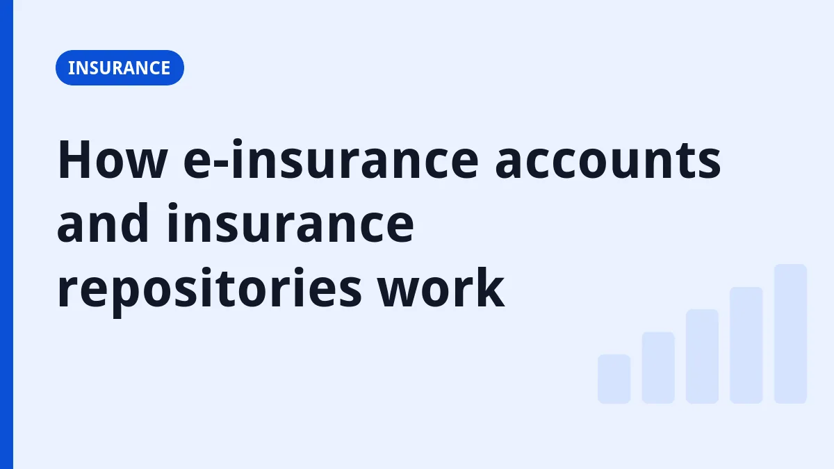Finance.net.in title card: How e-insurance accounts and insurance repositories work