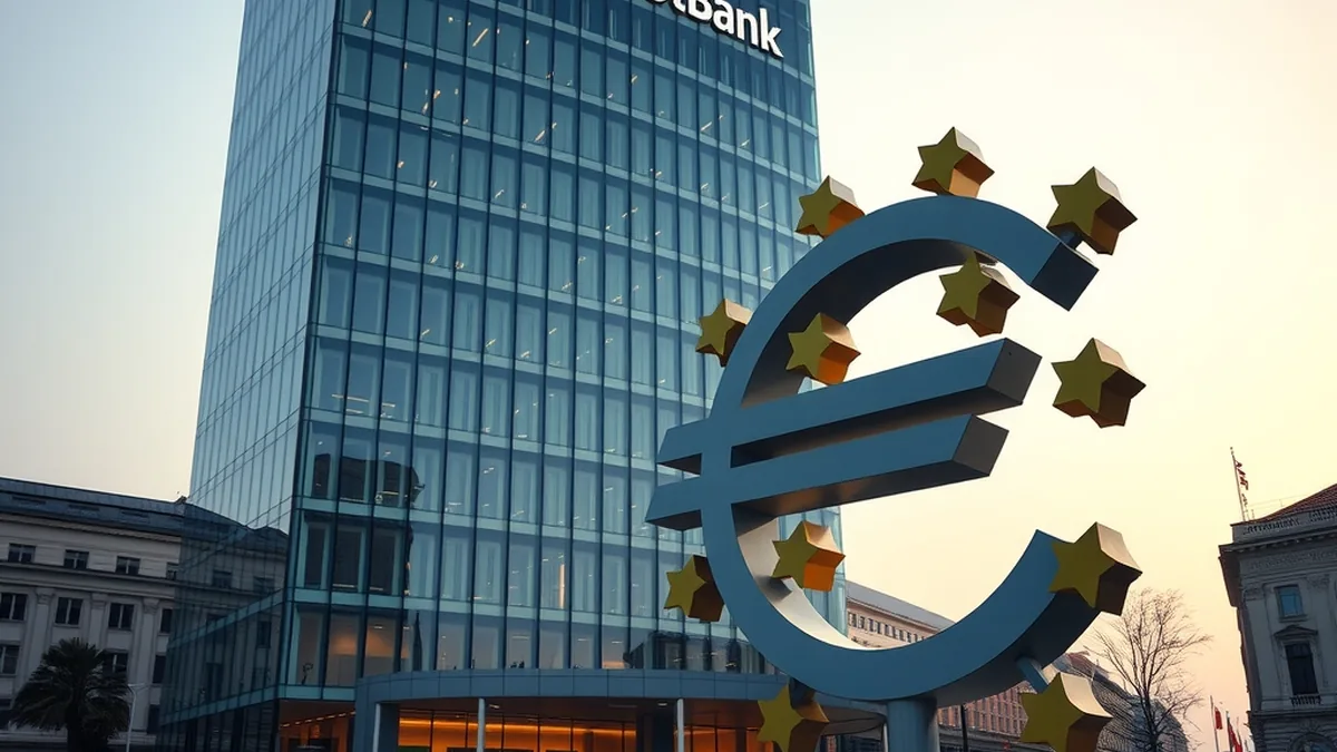 Bank building and scales symbolising European banking supervision