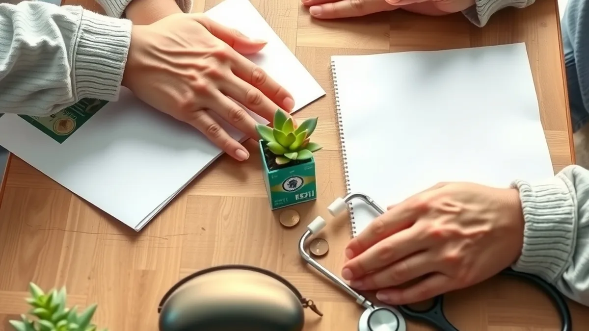 Stethoscope and reading glasses on a table, representing health insurance for senior citizens