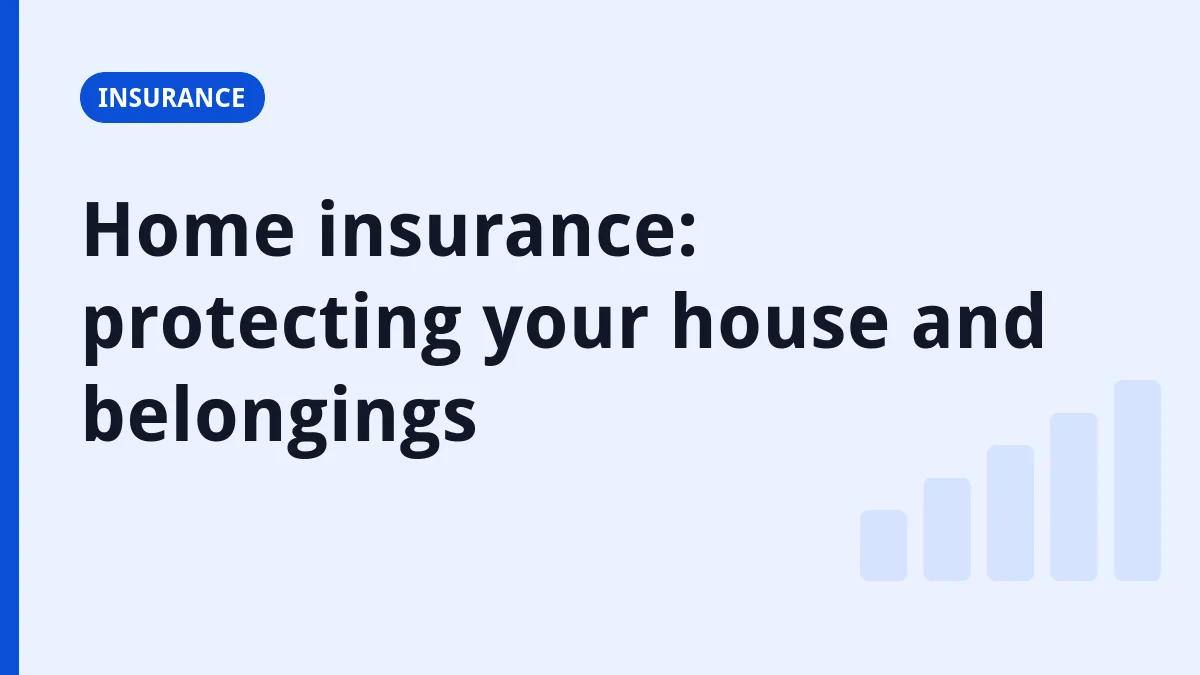 Finance.net.in title card: Home insurance: protecting your house and belongings