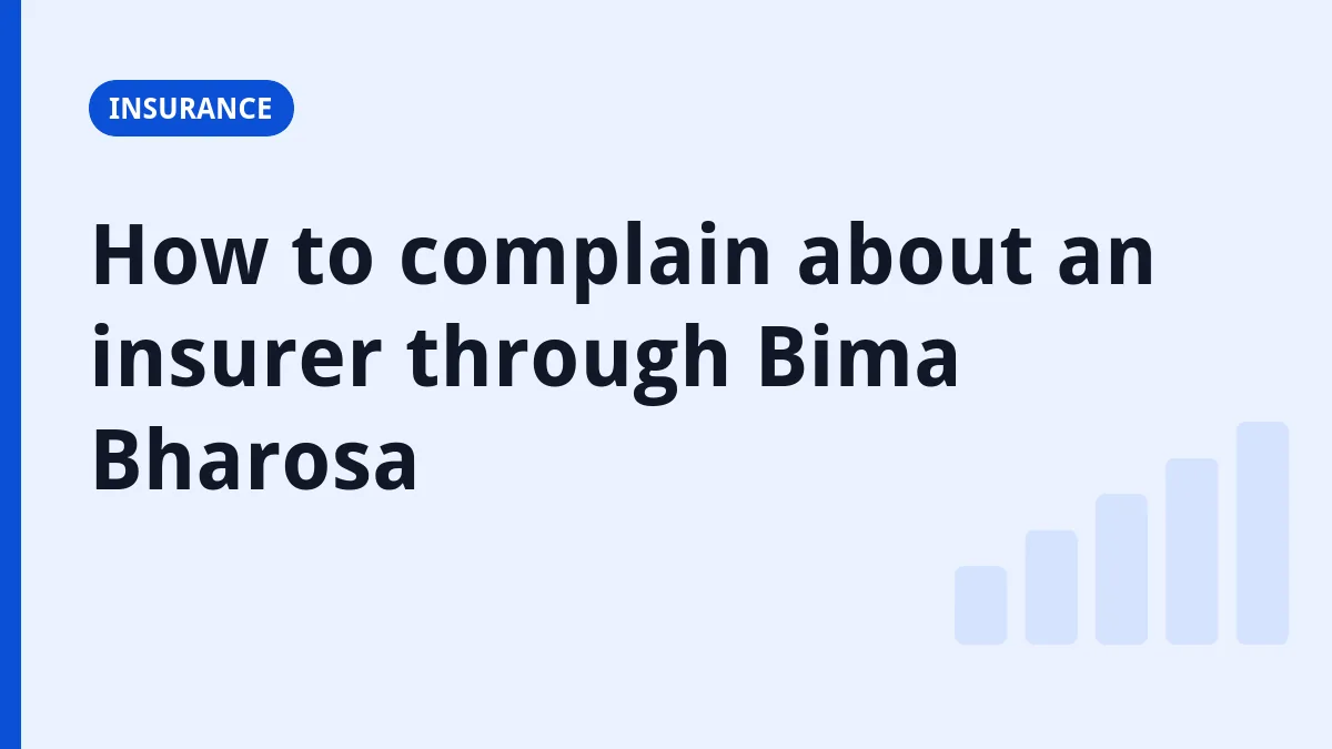 Finance.net.in title card: How to complain about an insurer through Bima Bharosa