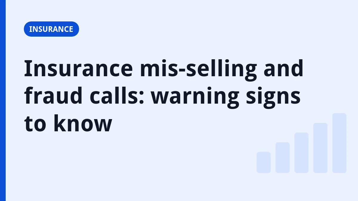 Finance.net.in title card: Insurance mis-selling and fraud calls: warning signs to know