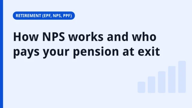 Finance.net.in title card: How NPS works and who pays your pension at exit